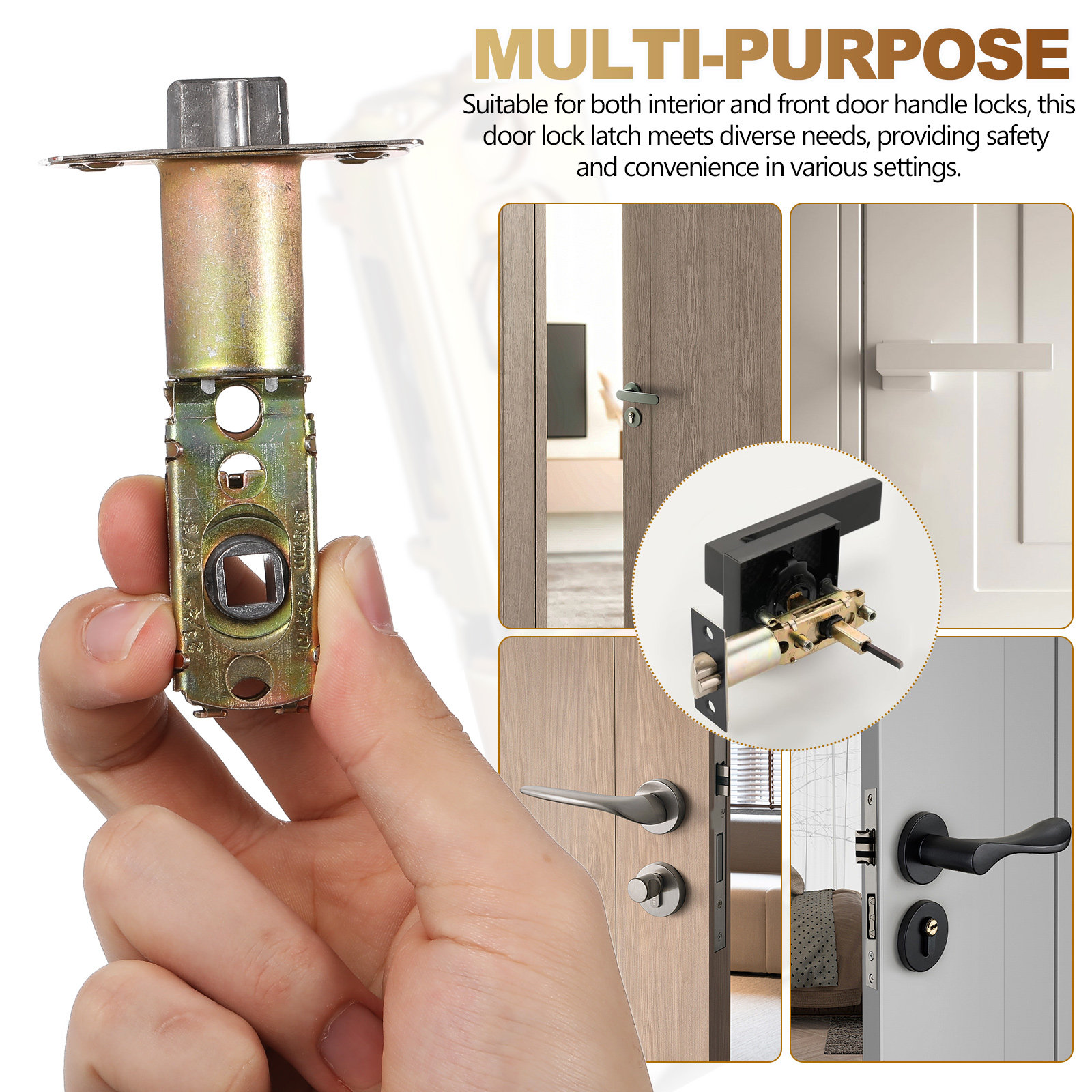 Zinc Furniture Hardware - Regulowane okucia zamka do drzwi, uniwersalna