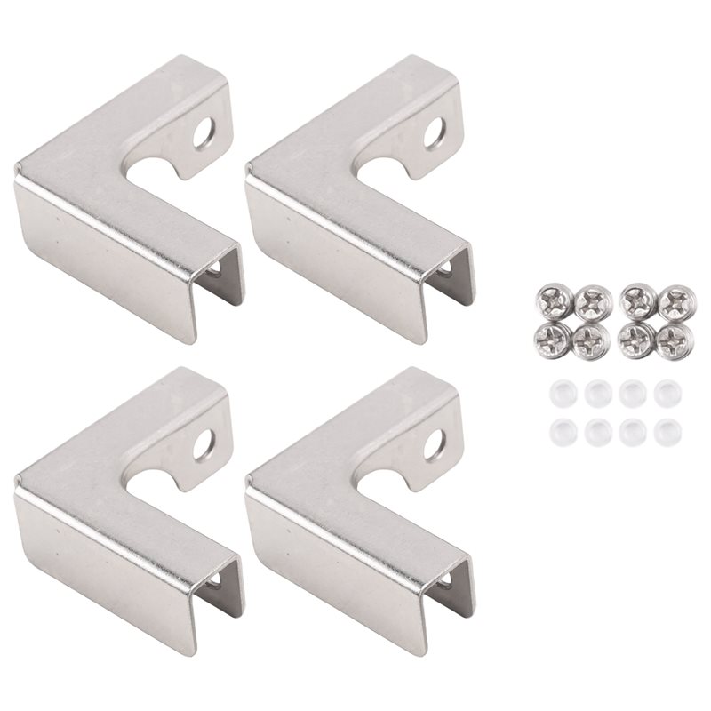 Furniture Hardware Types - ABUI-4 szt. Klipsy mocujące do szkła