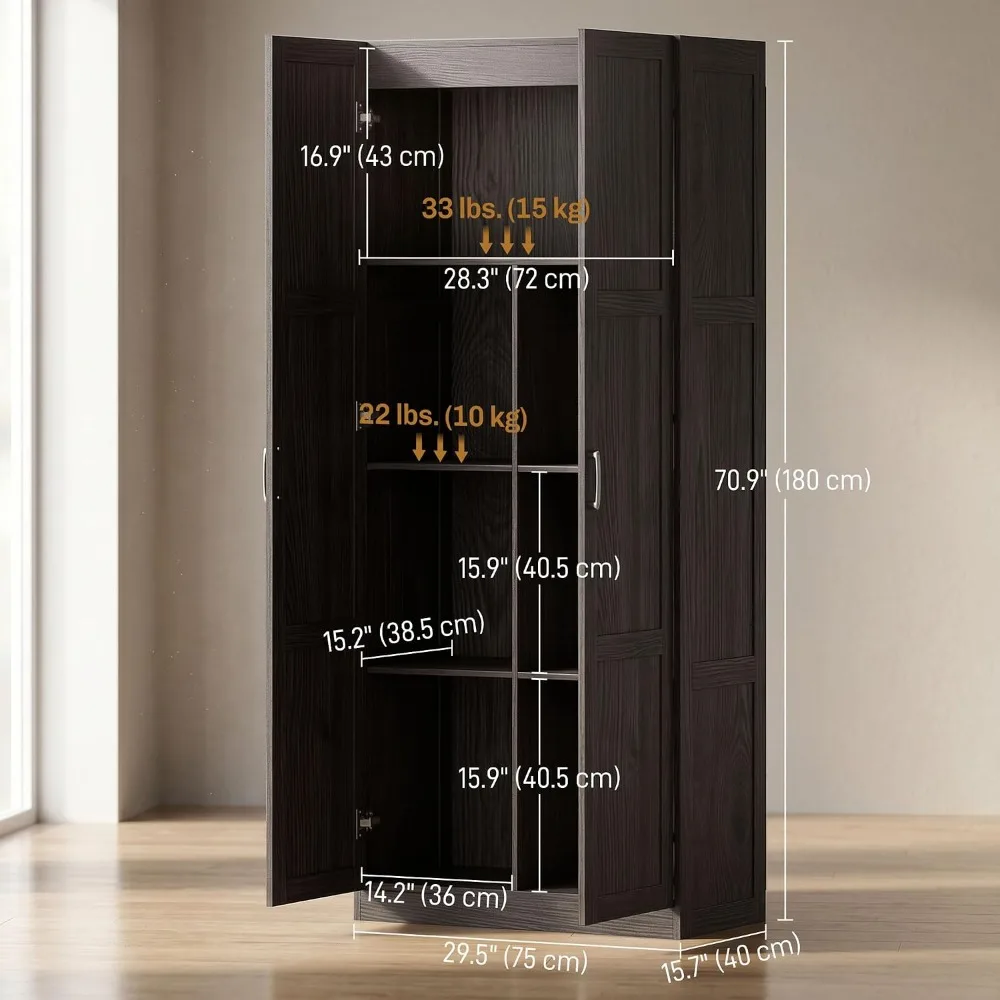 HOMCOM Wysoka szafka kuchenna  – Soft Close Hinge recenzja i cena